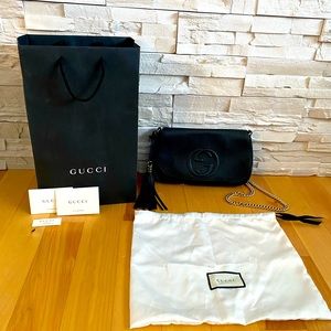 Authentic Gucci soho chain flap bag